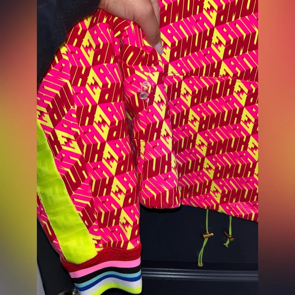 FENDI Roma Amor FF Zucca Monogram Hoodie Size: S - Picture 6 of 9